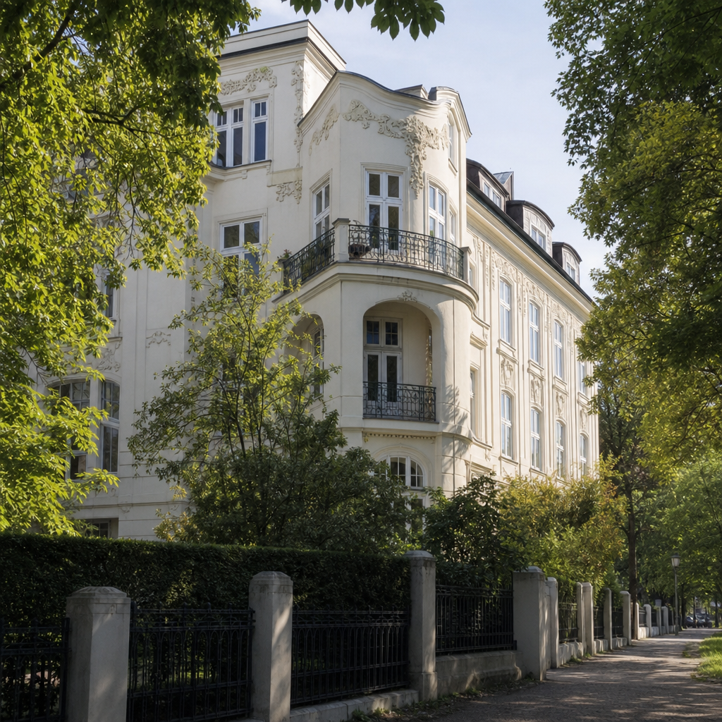 Elegantes Wohnhaus mit Eigentumswohnungen in Wien Hietzing – Wohnungswert berechnen mit IMMOCHECK24