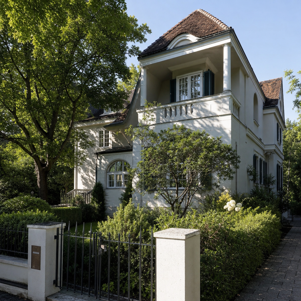 Freistehendes Einfamilienhaus mit Garten in Wien Hietzing – Symbolbild zum Quadratmeterpreis für Häuser