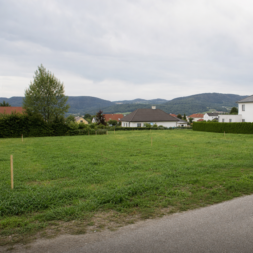 Unbebautes Baugrundstück am Ortsrand von Mödling in Niederösterreich