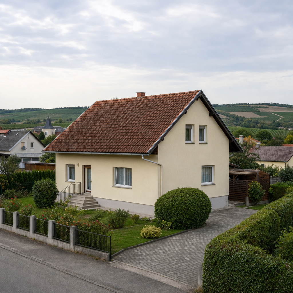 Einfamilienhaus in einer Weinviertler Kleinstadt als Symbolbild für Hauspreise in Hollabrunn